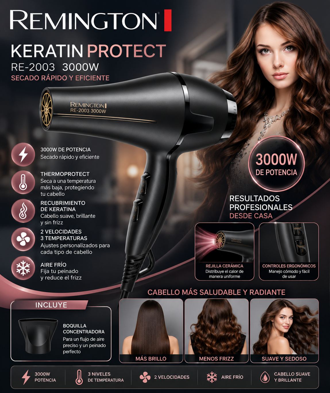 SECADOR DE CABELLO  RE-2003